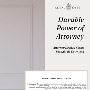 Durable Power of Attorney Template