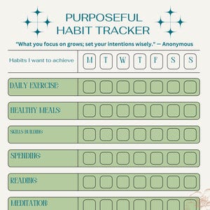 Purposeful Habit Tracker