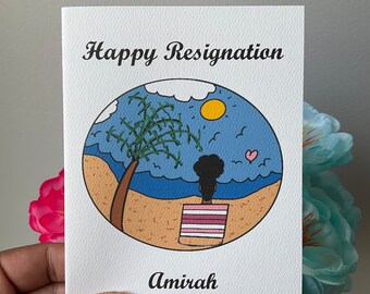 Black Resignation Card,Resignation Card, Black Girl Resignation Card, Black Retirement Card, Retirement Card