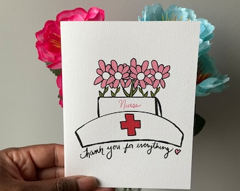 Nurse Thank You Card, Thank You Card for Nurse, Nurse Appreciation Card, Nurse Card, Personalized Nurse Thank You Card, Nurse Thank You Gift