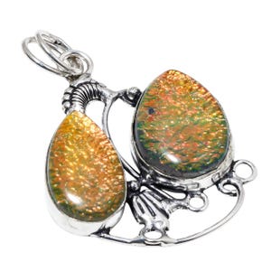 Pendentif opale en argent sterling 925 - Collier d&#39;opale, cadeau de bijoux délicats avec pierre de naissance pour elle Pendentif opale en argent sterling massif 925