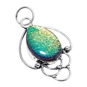 Pendentif opale en argent sterling 925 - Collier d&#39;opale, cadeau de bijoux délicats avec pierre de naissance pour elle Pendentif opale en argent sterling massif 925