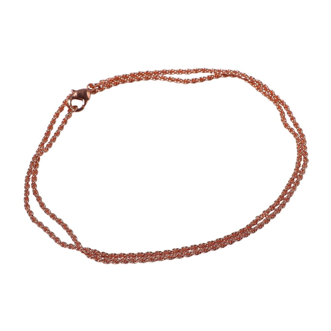 Oxidized Copper Rope Chain Necklace, 3mm Solid Copper - Etsy