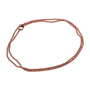 100% Solid Copper Rope Chain Pure Copper Oxidized Rope Chain Necklace Copper Chain Necklaces For Women And Mens Chain Thickness 3mm