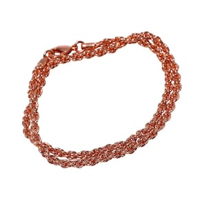 100% Solid Copper Rope Chain Pure Copper Oxidized Rope Chain Necklace Copper Chain Necklaces For Women And Mens Chain Thickness 3mm