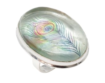 Anello con agata panoramica – Gioielli paesaggistici in argento sterling realizzati a mano