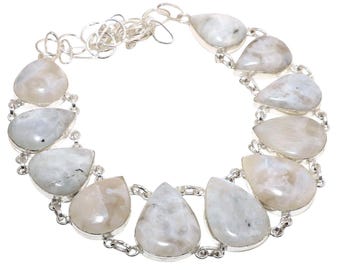 Handmade Sterling Silver Moonstone Necklace – Boho Gemstone Jewelry