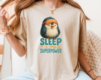 T-shirt Mon sommeil, c'est super-pouvoir – T-shirt cadeau amusant | Haut confortable et décontracté pour pyjama