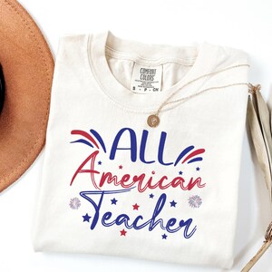Comfort Colors Lehrer-T-Shirt: Retro USA Patriotisches T-Shirt