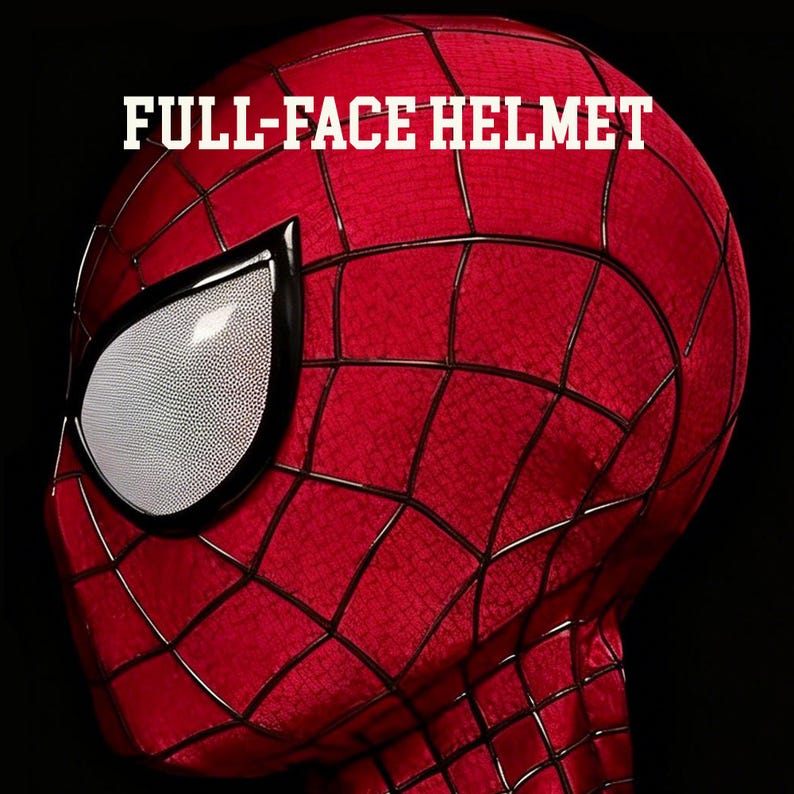 Tailor-made Andrew Garfield Spiderman Cosplay Mask,Wearable Movie Prop 2. Full Helmet