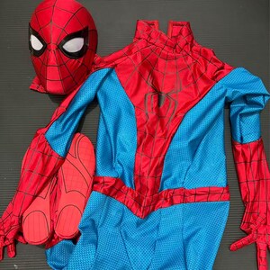 Tailor-made New Day spiderman suit red and blue cosplay costume Silk screen suit