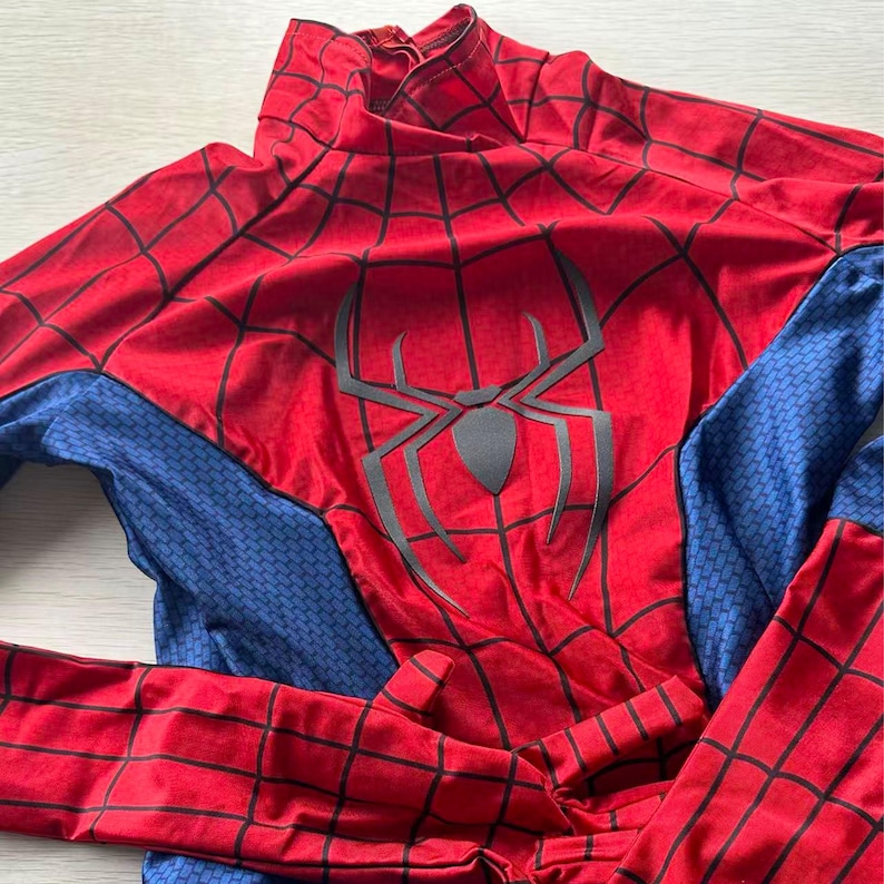 Tailor-made New Day spiderman suit red and blue cosplay costume Digital print suit