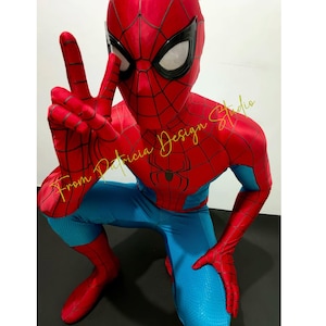 Tailor-made New Day spiderman suit red and blue cosplay costume image 1