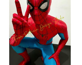 Tailor-made New Day spiderman suit red and blue cosplay costume
