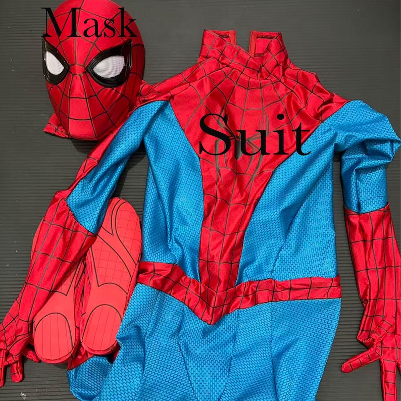 Tailor-made New Day spiderman suit red and blue cosplay costume image 4