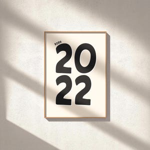Geboren 2022 - Druckbare Wandkunst