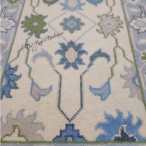 Oushak Modern Hand Knotted Rug for Living Room 4x6, 5x8, 6x9, 8x10, 9x12, 10x14 ft- Antique Contemporary Rug Living Room Decor, Any Room Rug