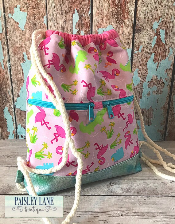 drawstring beach bag