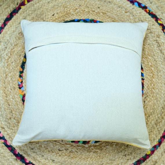 Floor Cushion Cover Moroccan Kilim Pillow, Handwoven Sabra