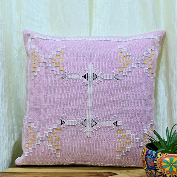 Sabra Pillow Cover 18x18, Moroccan Kilim Cushion, Boho Decorative