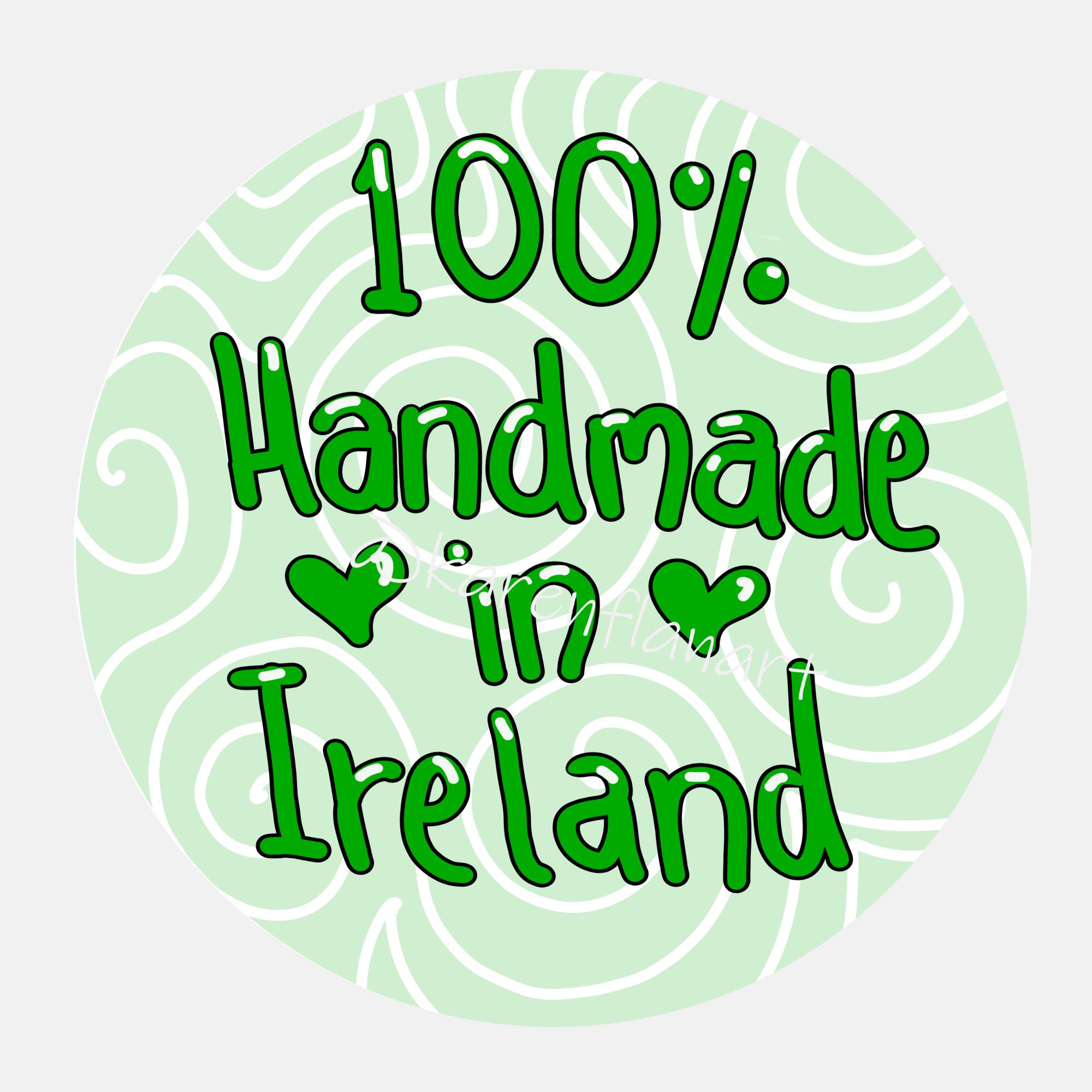 IRLAND Irisch EIRE Shamrock Roundel 50mm Aufkleber X4