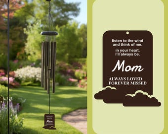 Carillón de viento personalizado, regalos personalizados, carillón de viento, decoración de exteriores, regalo de carillón de viento, regalo con nombre personalizado