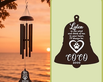 Carillons éoliens commémoratifs | Cadeau commémoratif personnalisé | Écoutez le carillon éolien commémoratif du vent | Carillon éolien Sympathy | Cadeaux commémoratifs | Cadeau de deuil