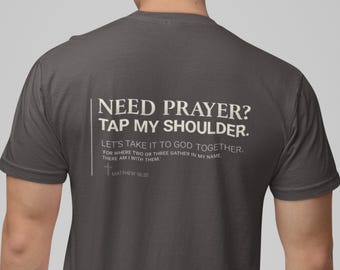 Need Prayer Comfort Colors 1717 Tee | Minimalist Christian Streetwear | Premium Heavyweight Faith Shirt for Men & Women