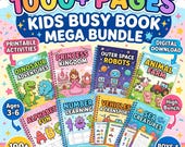 Kids Busy Book Mega Bundle 1000+ Pages | Toddler Activity Binder Printable PDF | Preschool Learning Homeschool Instant Download