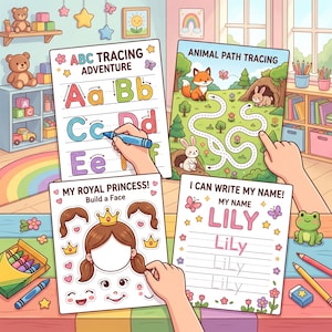 Kids Busy Book Mega Bundle 1000+ Pages | Toddler Activity Binder Printable PDF | Preschool Learning Homeschool Instant Download image 3