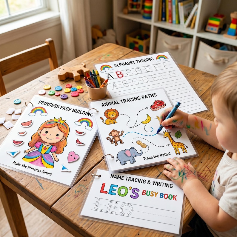 Kids Busy Book Mega Bundle 1000+ Pages | Toddler Activity Binder Printable PDF | Preschool Learning Homeschool Instant Download image 6