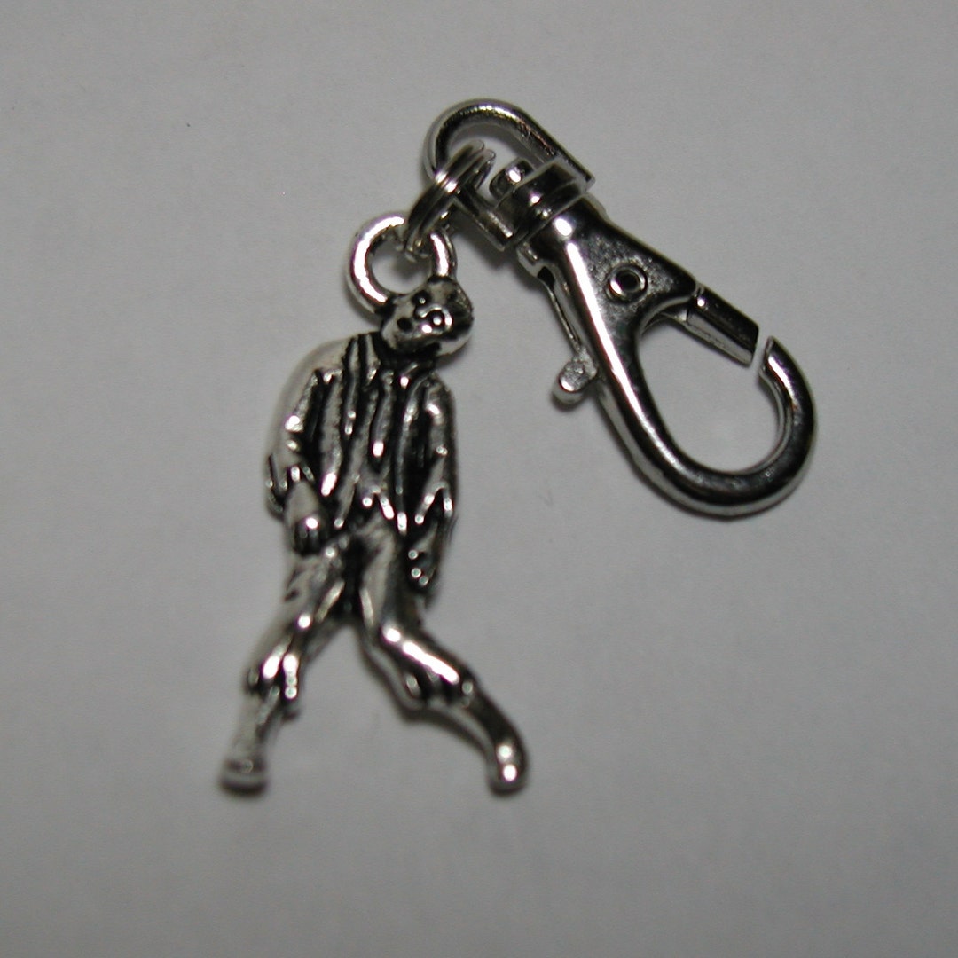 Zombie Zipper Pull Backpack Clip Purse Charm Silver Key Chain Etsy