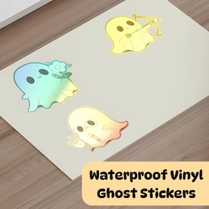 Cute Ghost Sticker Sheet | Kawaii Halloween Stickers, Spooky Stationery for Planners, Scrapbooking, Kids Crafts & Gifting