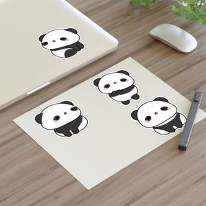 Cute Panda Sticker Sheet, Aesthetic Stickers for Scrapbooking, Adorable Bear, Journal Accessories, Gift for Animal Lovers, Kawaii Panda Bear