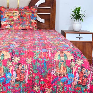 Home Décor Indian Handmade Cotton Quilt Boho Bedding bed cover kantha quilt bohemian throw blanket Sofa cover