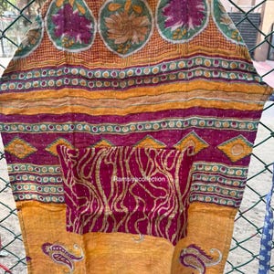 Vintage Kantha handgjort lapptäckeförkläde 1 st