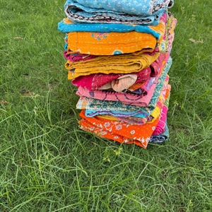 Vintage Kantha Quilt Indian Kantha Quilt Kantha Bedcover Cotton Blanket Gudari