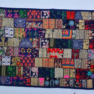 Wall Hanging Patchwork Tapestry, Cotton Indian Wall Tapestry,Boho Wall Decor,Home Furnishing Tapestry, Indian vintage Handmade Tapestry
