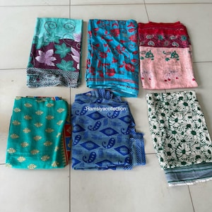 Vintage Sari Recycled Sari Fabric Art Silk Indian Sari Women Sari Vintage Sari Fabric Used Sari Used Saree Sari silk fabric Fabric