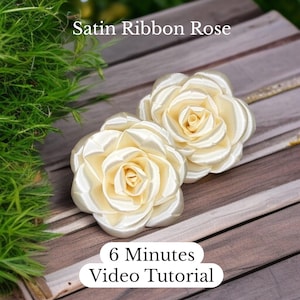 Satin Ribbon Rose Tutorial Video – DIY Flower Making for Crafts, Headbands, Gifts | Digital Download