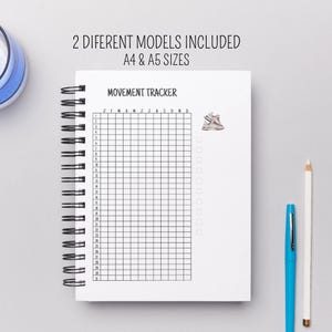 YEARLY MOVEMENT TRACKER-annual workout log-365 day fitness goal sheet-habit tracker printable-excercise progress chart- A4 A5