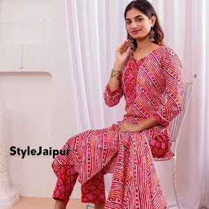 Indian Wedding Wear Kurta Pant and Dupatta Set Salwar Kameez Readymade Festival Wear Dress Stylish Kurti Set For Women, 3 Piece Kurti Sets
