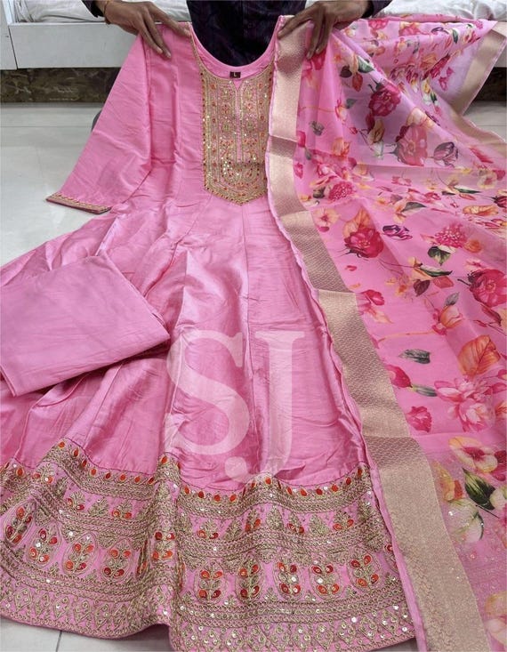 banaras anarkali dress designs Banarasi Anarkali
