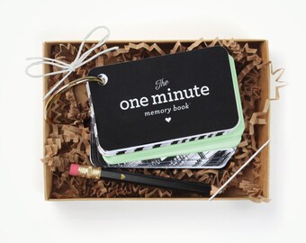 The One Minute Memory Book™ // Mint Green // baby album, quote journal, new parents gift, baby milestones, baby book, baby sprinkle gift