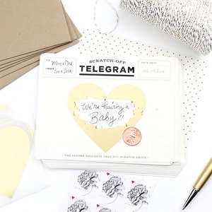 6 Scratch-off Telegrams // Be My Maid of Honor Card, Will You Be My Bridesmaid Proposal, Bridesmaid Box, Vintage // Classic Cream & Black image 4
