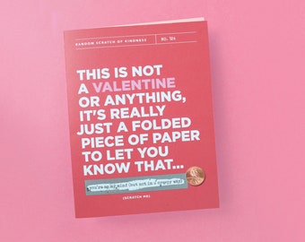 Scratch-off Valentine's Day Card // Boyfriend Valentine, Guy Valentine, Not A Valentine, Anti Valentine