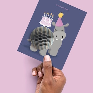 Pop-up Hippo - Birthday Card