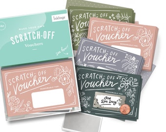 Scratch-off Vouchers // Birthday Gift for Her, Mother's Day Gift, Scratch Off Coupon, Birthday Card, Mother's Day Card, Love Coupons