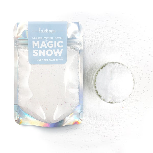 Magic Snow // Instant Snow, Growing Snow, Snowflakes, Christmas Gift, Stocking Stuffer, Sensory Kit, Kids Activity