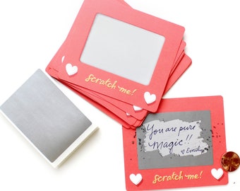 Scratch-A-Sketch Valentines // DIY Valentines, cool valentines, love coupons, kids valentines, Valentine's Day cards, retro valentines